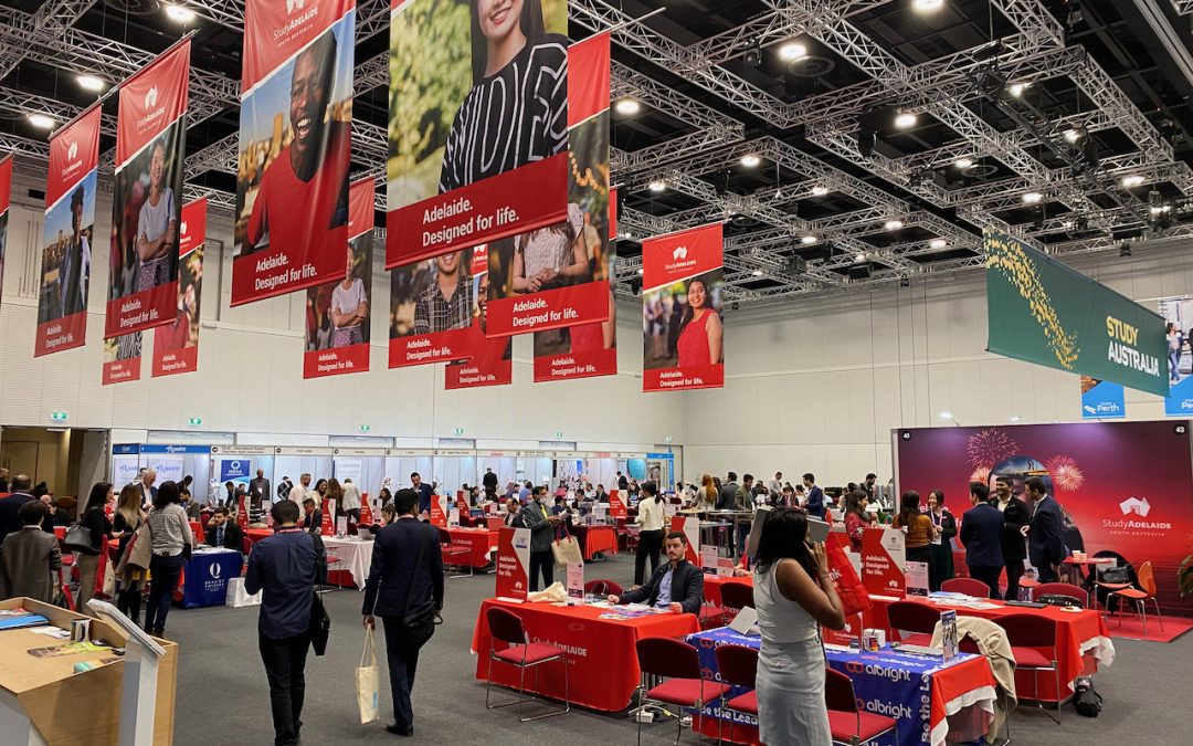 Study Adelaide Banners and Marketing Collateral at the Adelaide Convention Centre for the ICEF ANZA Conference, June 2022