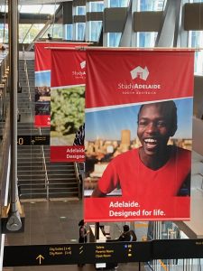 Entry Hall Banners at Study Adelaide - ICEF ANZA Conference